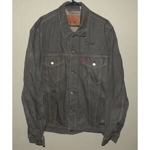 Levi’s 70797 Men’s XXL 2XL Classic Fit Riveted Denim Trucker Jacket Gray Custom